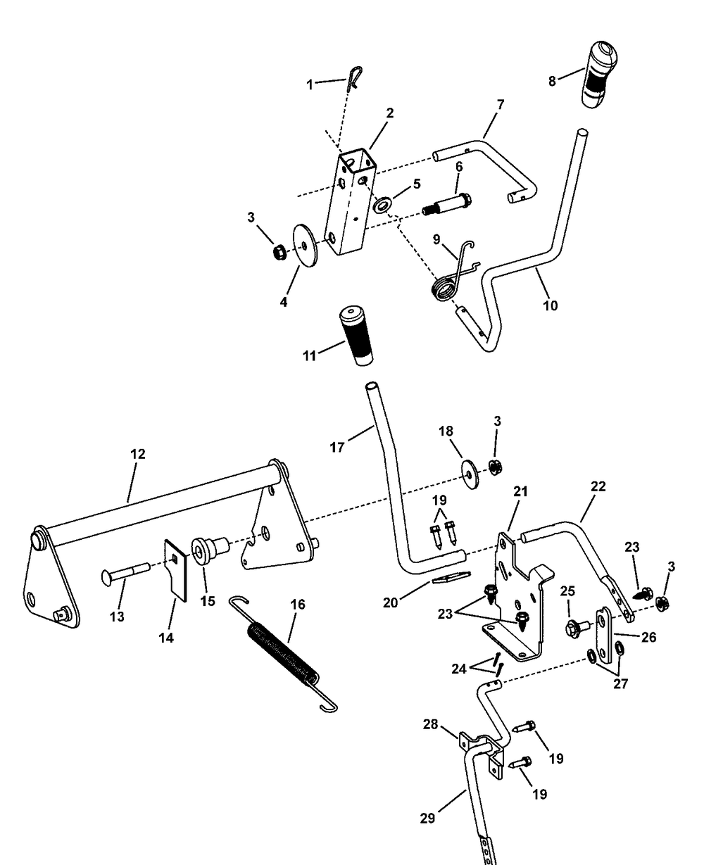 Housing Suspension Group Diagram and Parts List for 7800370-FLT185420 2008 Briggs and Stratton Lawn Tractor